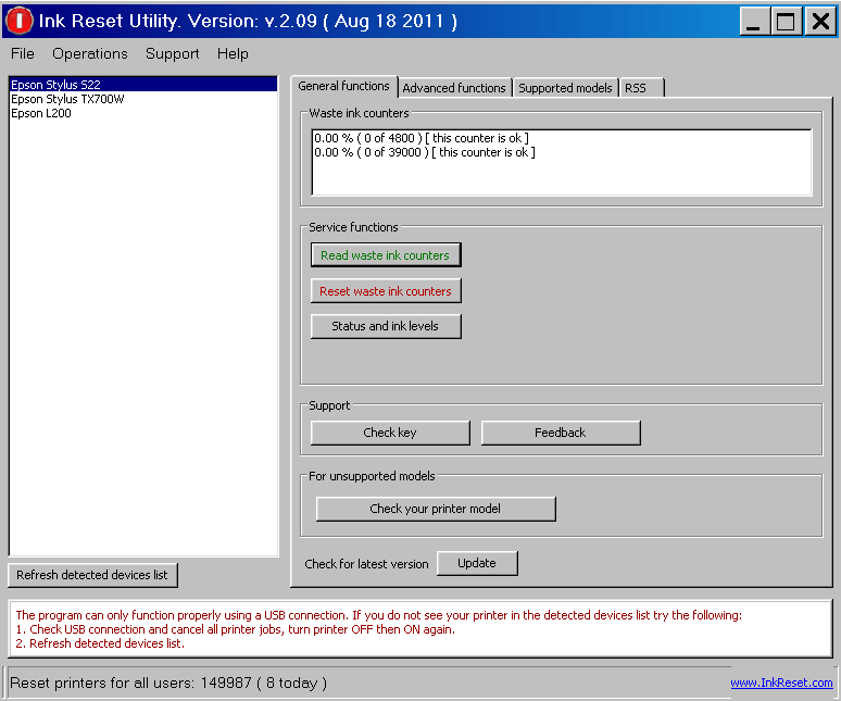 WIC Reset Utility Version v 1 8 20